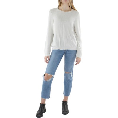

Женский белый свитер открытой вязки Eileen Fisher из тенселя Petites  BHFO 3515, Кость