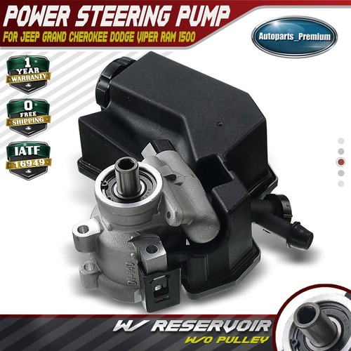 Power Steering Pump with Reservoir for Jeep Grand Cherokee 4.7L Ram