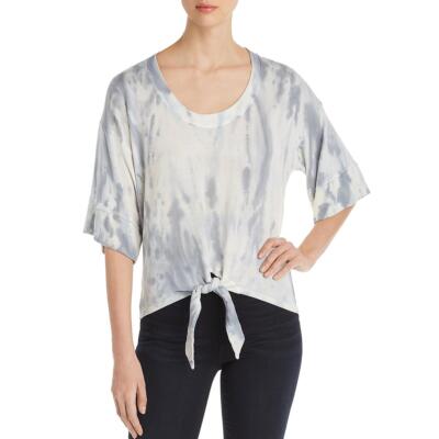 

Женская блузка с завязками спереди Red Haute Tencel Tie-Dye BHFO 5119, Blue haze