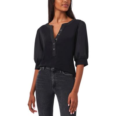 

Riley - Rae Женская блуза на пуговицах спереди, смешанная техника, топ Henley BHFO 9098