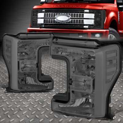 ДЛЯ 17-19 FORD F250 F350 SUPER DUTY ДЫМЧАТЫЙ КОРПУС ЯНТАРНЫЕ УГЛОВЫЕ ЛАМПЫ ФАР