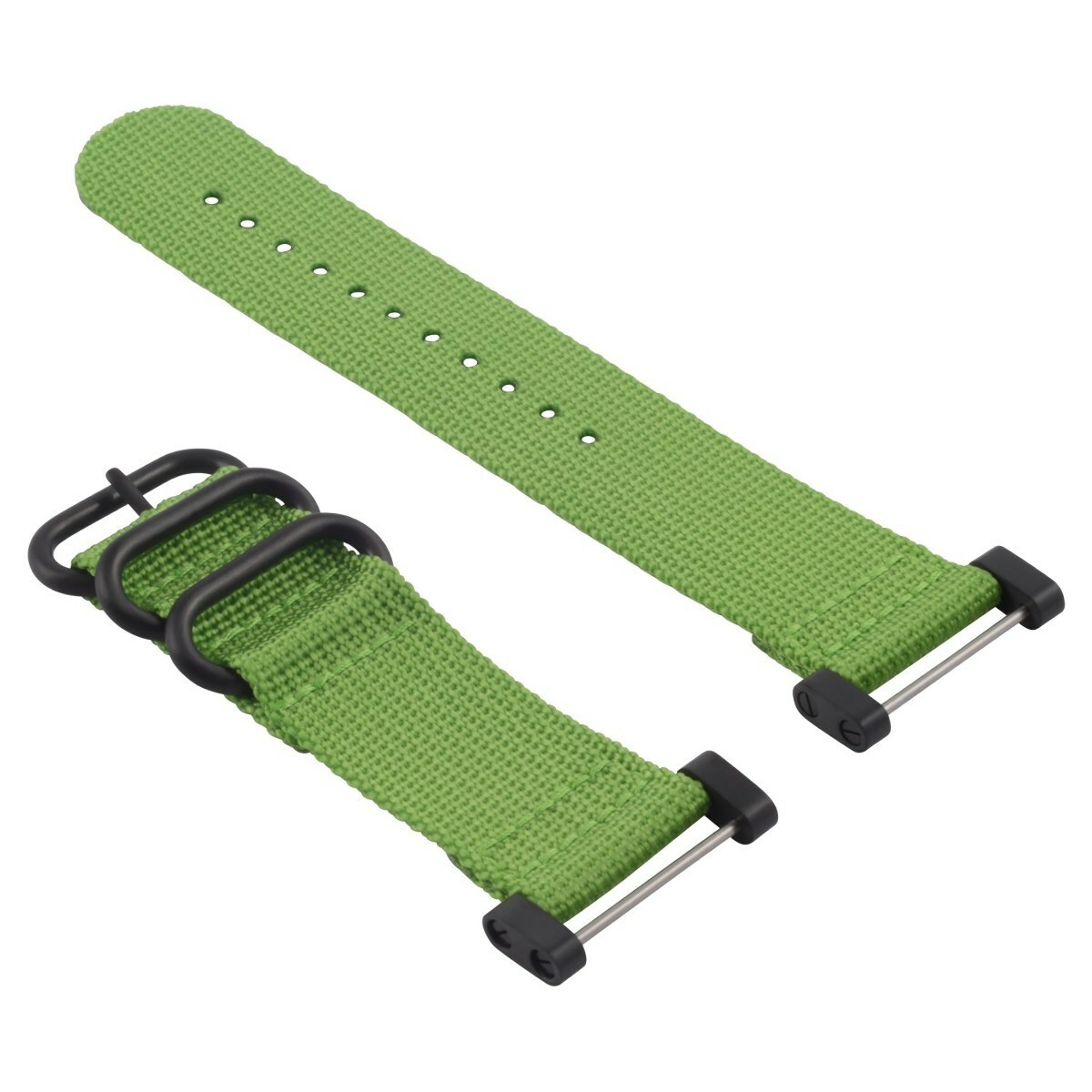 NYLON STRAP FOR SUUNTO CORE DIVER WATCH BAND LUGS ADAPTER SET 3 RING PVD GREEN