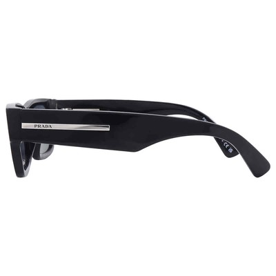 Pre-owned Prada Grey Rectangular Men's Sunglasses Pr A03s 16k07t Pr A03s 16k07t In Gray