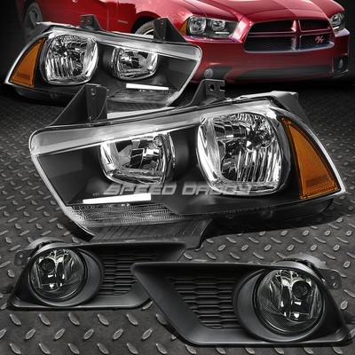 ЧЕРНЫЙ КОРПУС, ПРОЗРАЧНАЯ ФАРА + ЯНТАРНЫЙ УГОЛОК + ДЫМЧАТАЯ ПРОТИВОТУМАННАЯ ФАРА ДЛЯ ЗАРЯДНОГО УСТРОЙСТВА 11-14