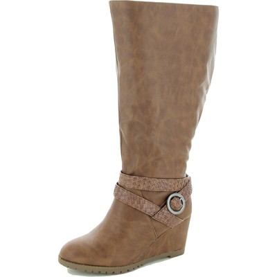 

Женские коричневые ботинки на танкетке Journee Collection Shoes 7 Medium (B,M) BHFO 4433, Коричневый