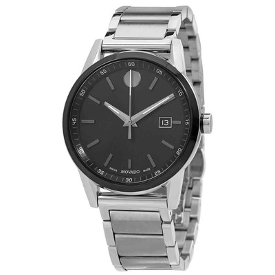 Мужские часы Movado Museum Sport с черным кварцевым циферблатом 0607557