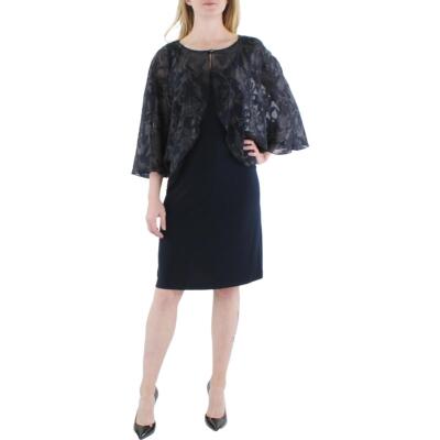 Связанная одежда Женское текстурированное мини-платье-футляр для вечеринок Petites BHFO 6720