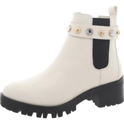 Женские ботинки Челси с кожаными вставками от Карла Лагерфельда в Париже, BHFO 7671