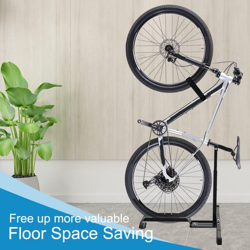 Qualward Vertical Bike Stand Floor Bicycle Rack Adjustable Upright Design, Space