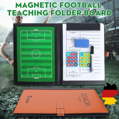 A4 Taktiktafel Fußball Taktikmappe PU Leader Coachboard Fußballbrett Fussball D