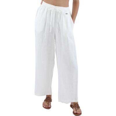 

Женские белые льняные широкие дневные брюки Barbour  BHFO 1092, Белый, LTR0296TH11