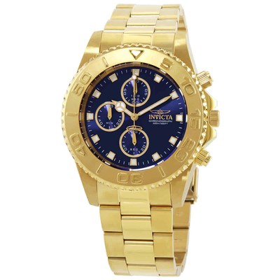Мужские часы Invicta Pro Diver Chronograph с синим циферблатом 28682