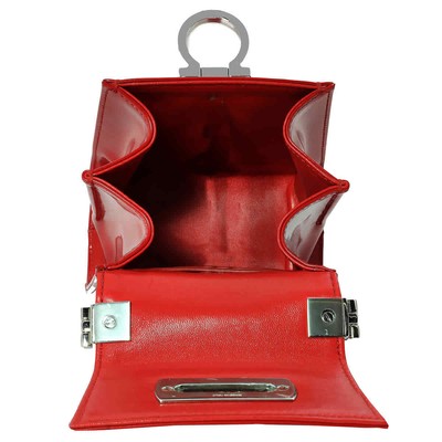 FERRAGAMO FERRAGAMO LADIES RED MICRO ICONIC TOP HANDLE BAG 213972 763657