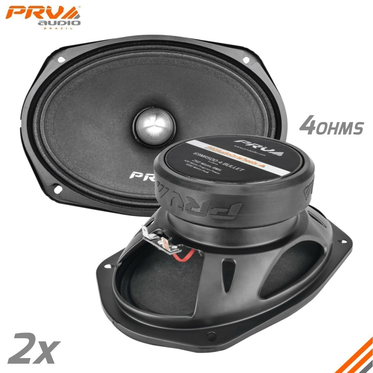 Prv 500 Watt 4 Ohm Midrange Pro Audio 69mr500-4 Bullet