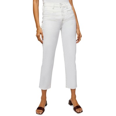 7 For All Mankind Женские белые укороченные джинсы прямого кроя из денима 24 BHFO 6373