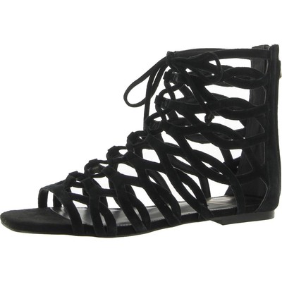 

Женские черные гладиаторы Sam Edelman Lara, туфли-гладиаторы 8,5, средние (B,M) BHFO 9205, Black suede, Lara