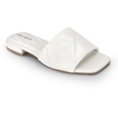 Женские босоножки Easy Spirit QUINCIE White Slide, размер 6,5 средний (B,M) BHFO 9414