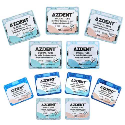 Tubos bucales de ortodoncia dental 1er tubo molar Roth MBT 022 Bondable Monobloc
