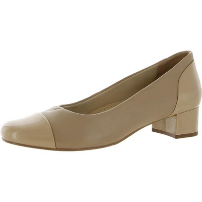 Женские модельные туфли Trotters из бежевой кожи Daisy на каблуке 7 см шириной (C, D, W) BHFO 5094