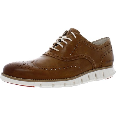 ZeroGrand Cole Haan Мужские коричневые оксфорды с круглым носком 10,5 средний (D) BHFO 6017