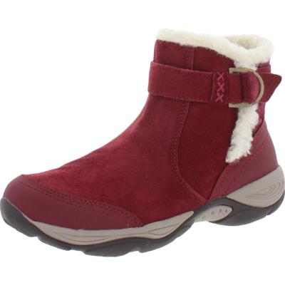 Easy Spirit Womens Elk Red Suede Shearling Boots Shoes 12 Medium (B,M) BHFO 7364