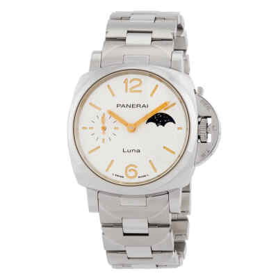 Женские часы Panerai Due Luna с автоматическим белым циферблатом PAM01301
