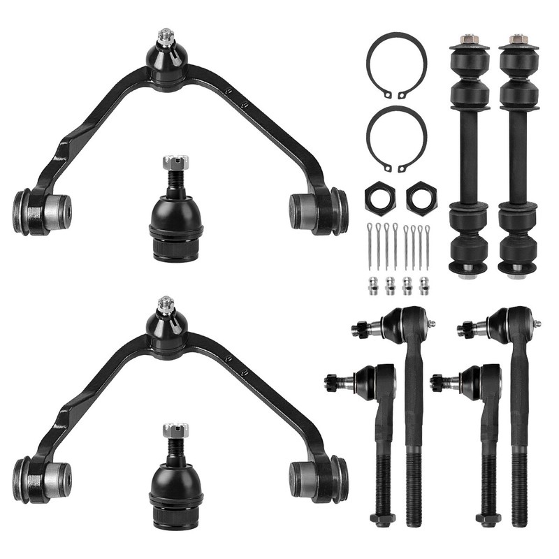 RWD for 1997-2003 Ford F-150 10pcs Control Arm Tie Rod Sway Bar Suspension Kit