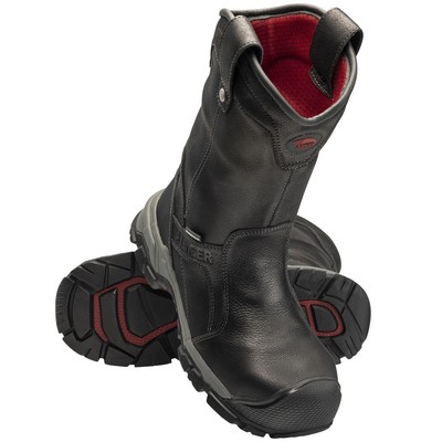Pre-owned Avenger Men's 11" Ripsaw Alloy Toe Eh Pr Waterproof Wellington Work Boot Black -