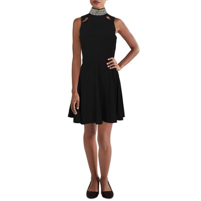 

XOXO Женское черное праздничное коктейльное платье без рукавов для юниоров  BHFO 0367, Черный