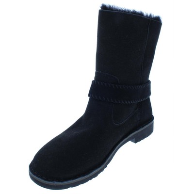 Повседневные ботинки Ugg Womens Cedric из черной замши с поясом, 7 средних размеров (B,M) BHFO 4374