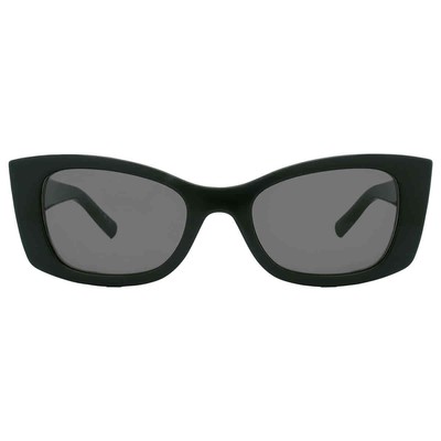 Pre-owned Saint Laurent Black Cat Eye Ladies Sunglasses Sl 593 001 52 Sl 593 001 52