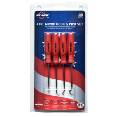 Mayhew ( MAY31098 ) 4 PC Micro Hook & Pick Set