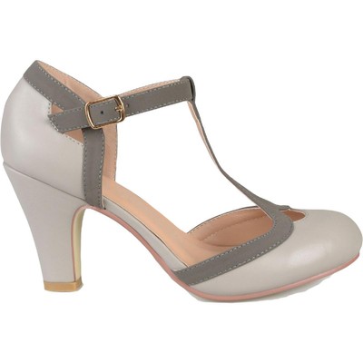 Женские туфли на каблуке Olina Gray Mary Jane из коллекции Journee, 8 средних (B,M) BHFO 3000