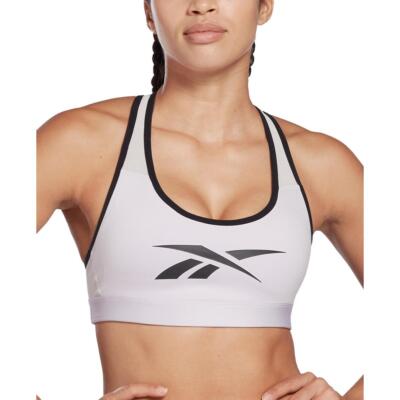 Reebok Женский спортивный бюстгальтер Lux Vector Racerback средней ударной нагрузки Athletic BHFO 2087