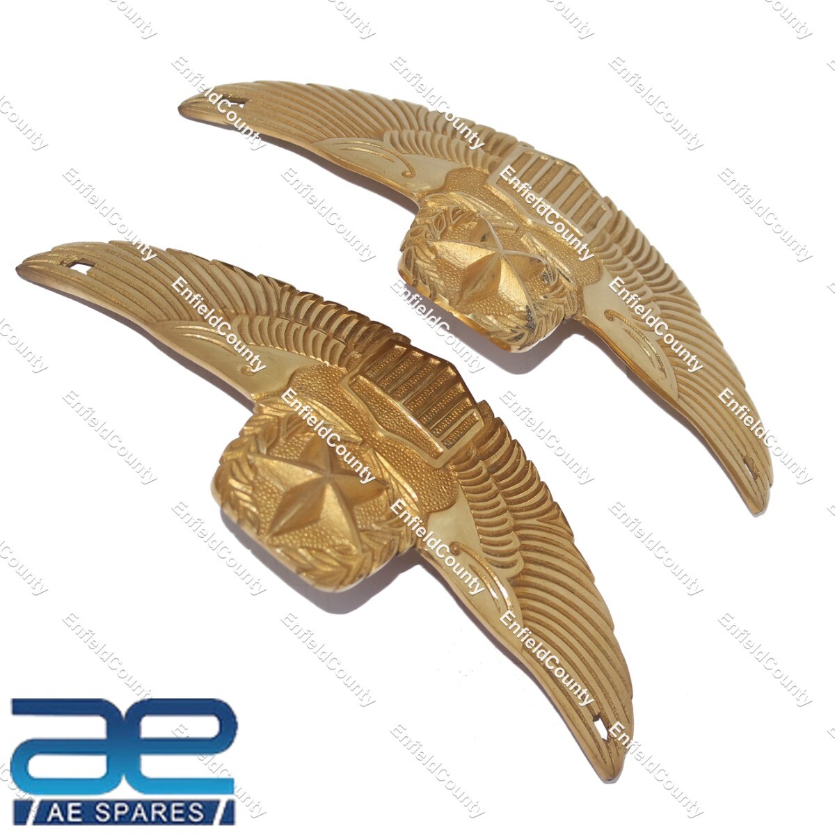 For Norton BSA Petrol Fuel Tank Badge Monogram Decal Set Brass Made 