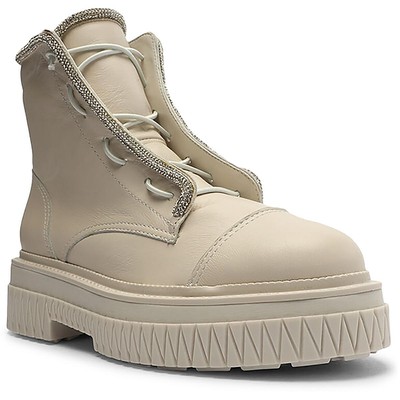 Женские ботинки Schutz AMIRAH из белой кожи среднего размера (B,M) BHFO 0888