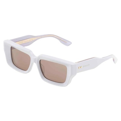 GUCCI GUCCI BROWN RECTANGULAR UNISEX SUNGLASSES GG1529S 004 54 GG1529S 004 54