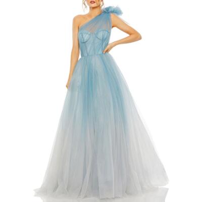 Mac Duggal Женское вечернее платье с блестками на одно плечо BHFO 6697