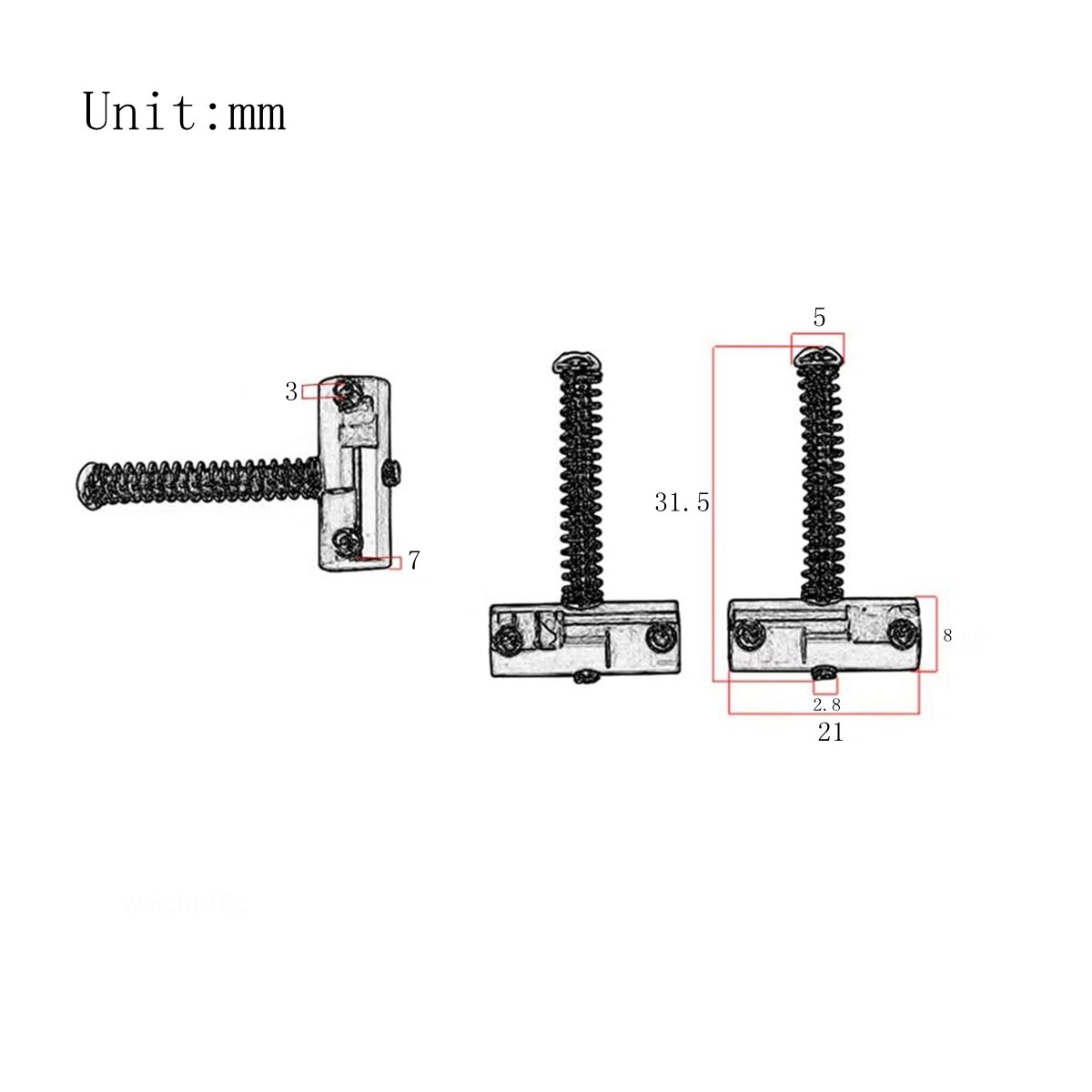 Set of Brass Compensated Vintage Wilkinson-Style Bridge Saddles for Tele Guitar