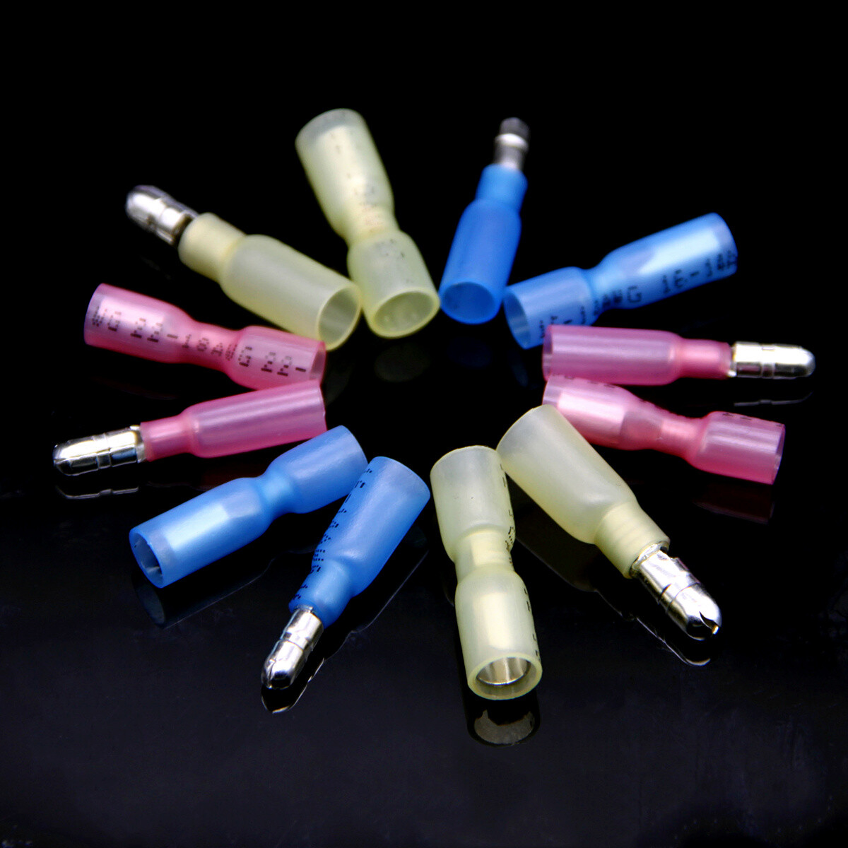 160PCS Female Male Bullet Heat Shrink Wire Connector Crimp Terminal Kit