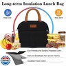 Coobiiya Lunch Box Lunch Bag for Women Adults Men, Reusable Cute Lunch Pail bag - Leakproof, Insulated Lunch Box Tote with Large Capacity, Cooler Lunch Container for Work/Travel/Office (Black)