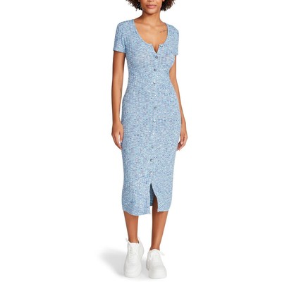 

Женское платье-свитер миди Steve Madden Knits a Long Story с космической краской BHFO 4323, Navy