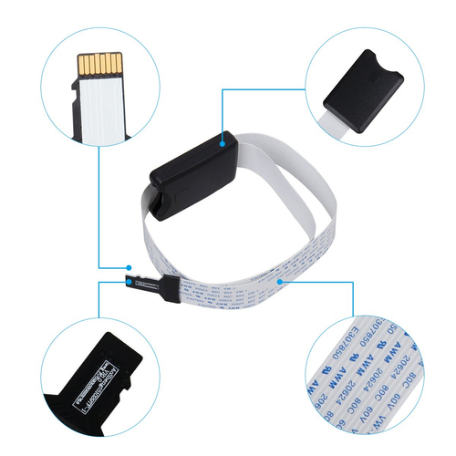 Micro SD to SD Card Extension Cable Adapter Flexible Extender SD/RS-MMC/SDHC/MMC