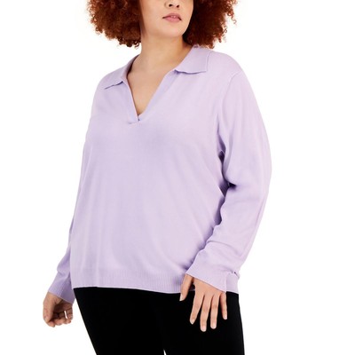 

Calvin Klein Женская рубашка с V-образным вырезом, пуловер, свитер, топ плюс BHFO 8437