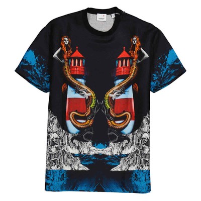 BURBERRY BURBERRY MERMAID LIGHTHOUSE GRAPHIC PRINT T-SHIRT