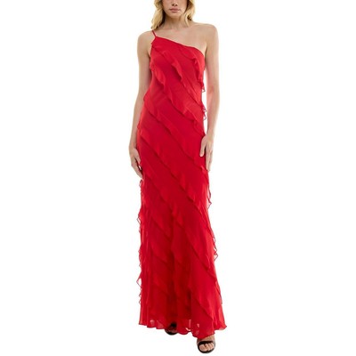 B. Darlin Женское красное шифоновое официальное вечернее платье для юниорок 9/10 BHFO 1615