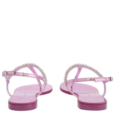 Pre-owned Giuseppe Zanotti Minnah Open Toe Embellished Sandals In Check Description