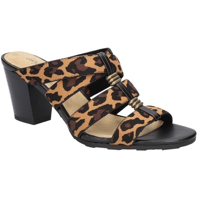 

Женские черные классические сандалии Easy Street Alize, обувь 7,5, средний (B,M) BHFO 8587, Leopard gore/black, Alize