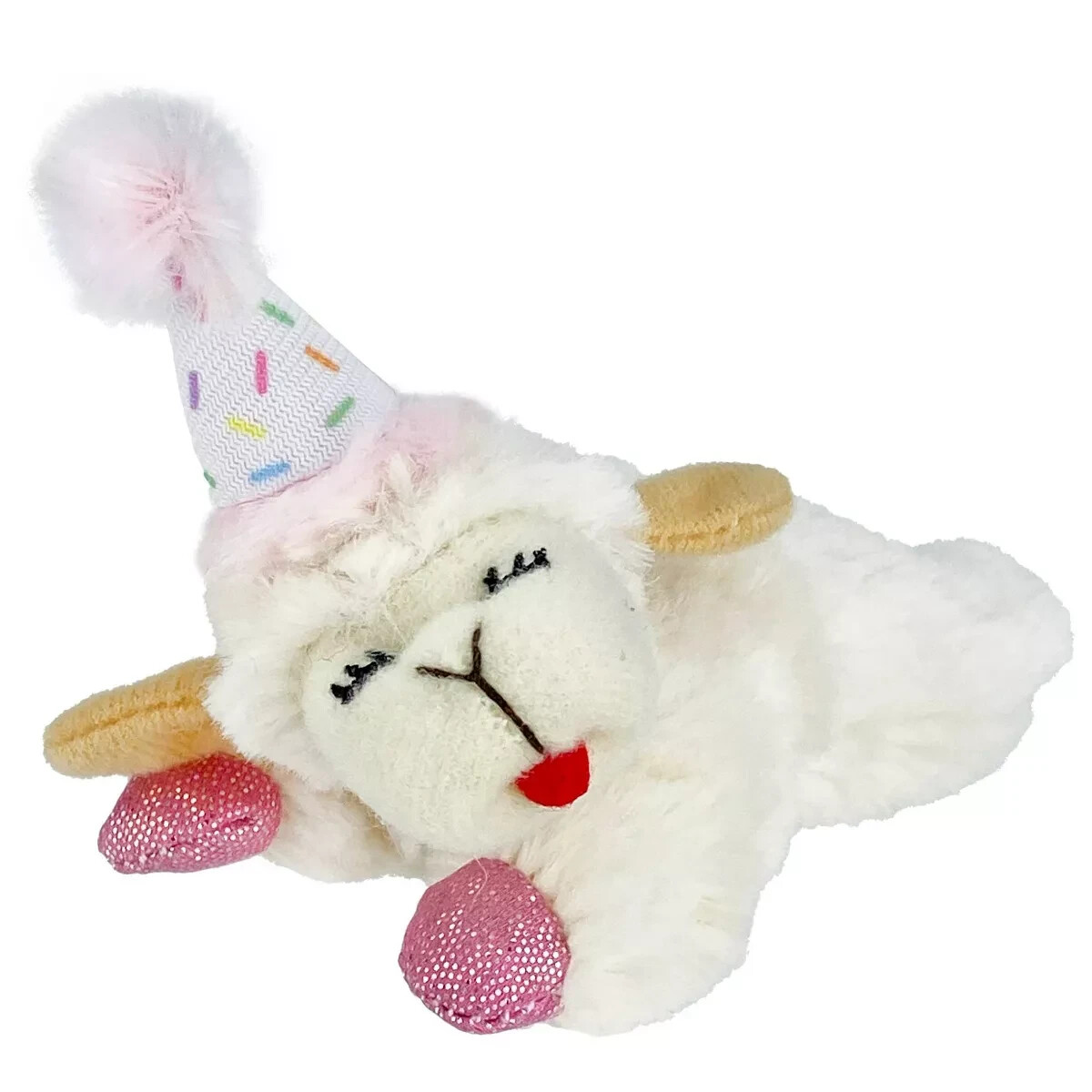 Multipet Lamb Chop Birthday Cat Toy With Catnip, 4