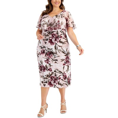 

Женское длинное платье для коктейлей и вечеринок с драпировкой Connected Apparel Plus BHFO 6355, Mauve